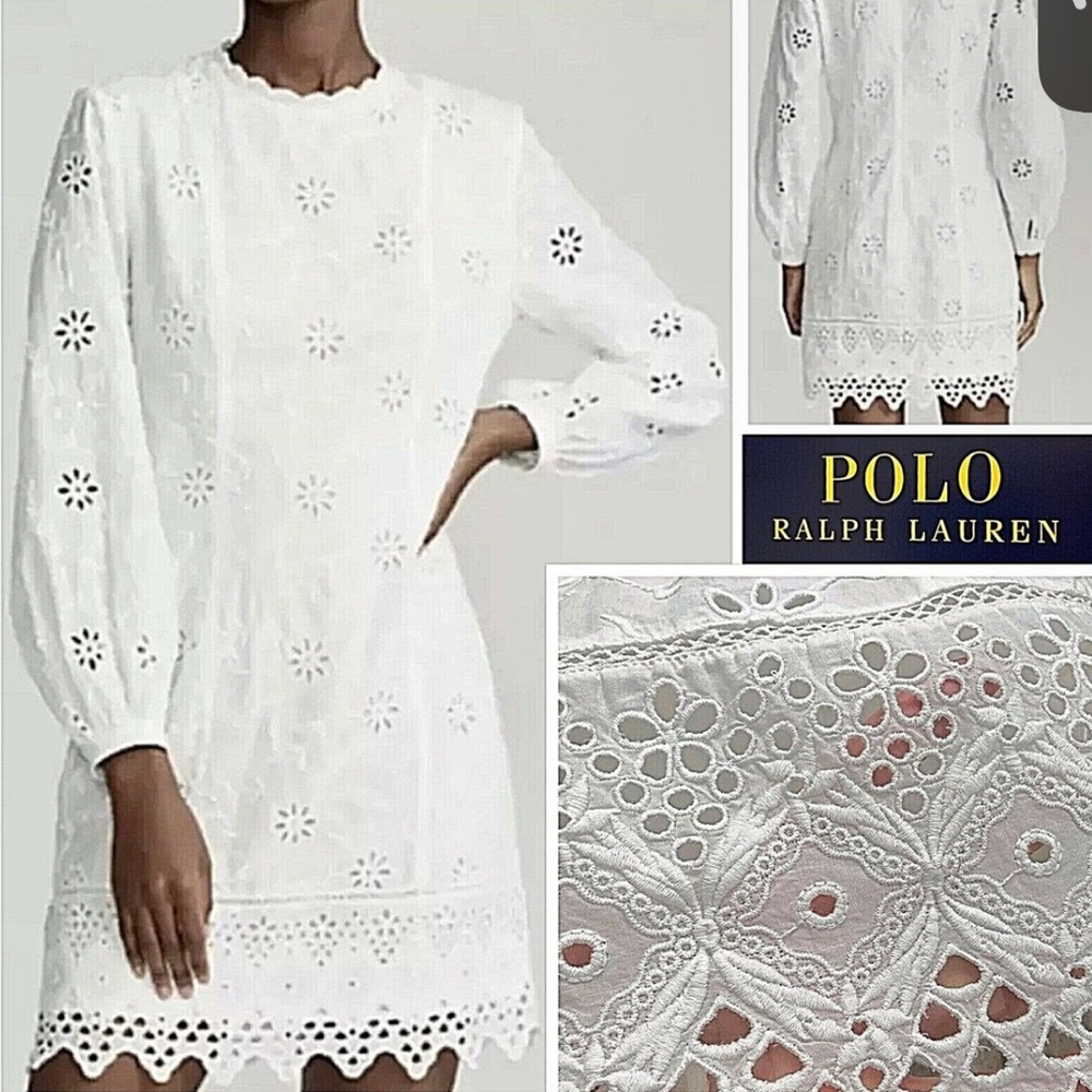 Ralph Lauren White Eyelet Lace Dress size 0